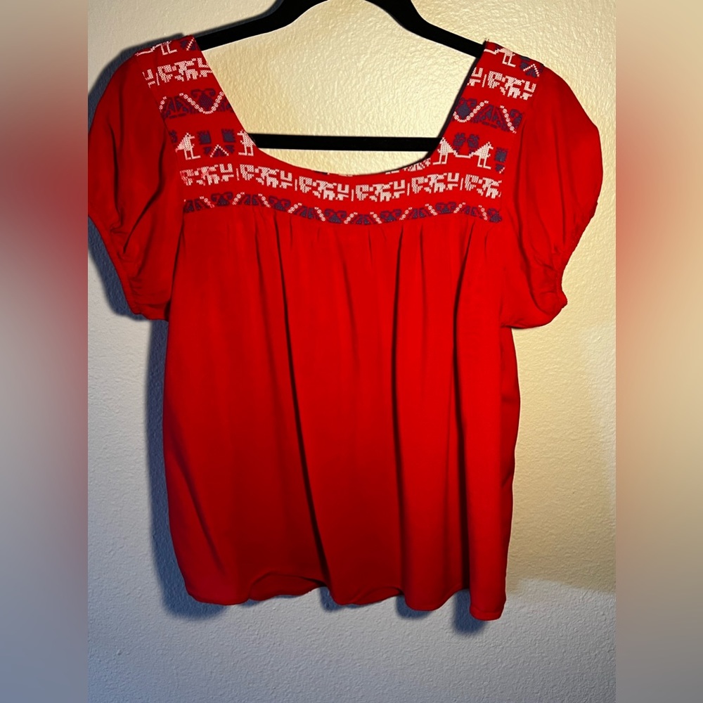 VERTICHE RED BLOUSE